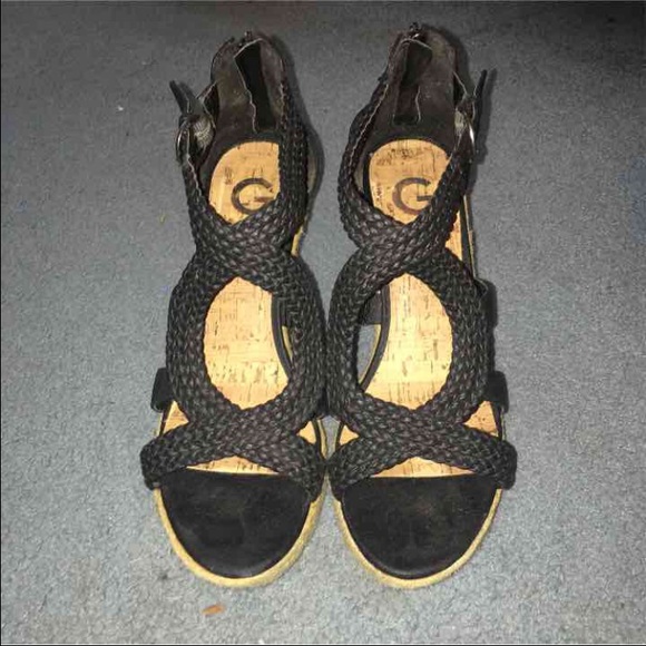 Guess strappy wedges