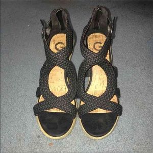 Guess strappy wedges