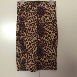 Leopard midi skirt by LJ Apparel