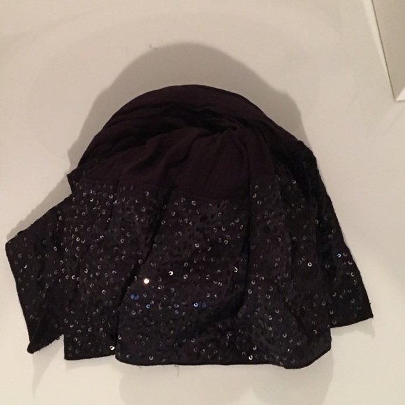 j.jill - black jersey scarf with sequin border - Picture 3 of 6