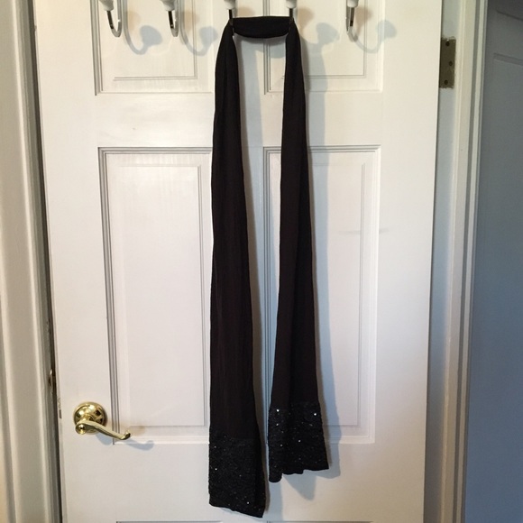 j.jill - black jersey scarf with sequin border - Picture 6 of 6