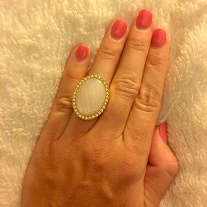 Premier Designs White Opal Ring