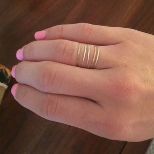 Gold and silver stackable rings