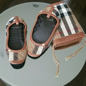 Authentic Burberry house ballerina slippers.