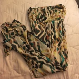 Maxi dress with slit.