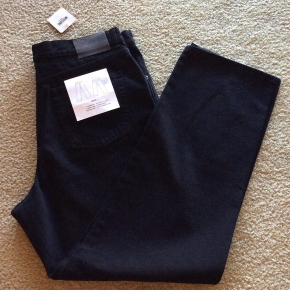 NWT $225 Moschino Men's Loose Fit Wide Leg Jeans