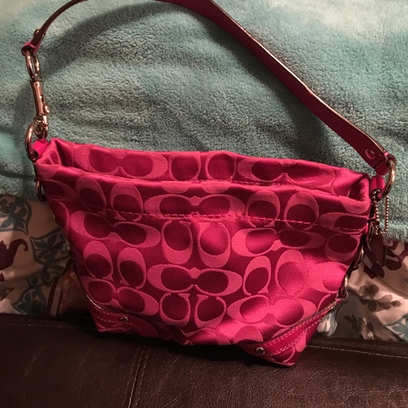 Pink small Coach shoulder bag