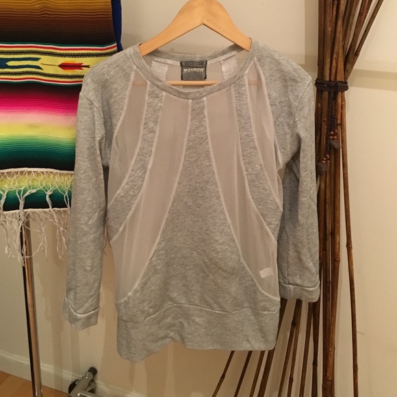 Sheer cut out pullover