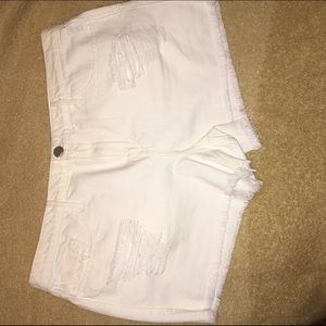 Black Orchid white denim shorts
