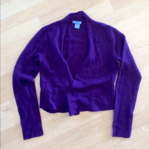 White and warren purple cashmere adorable sweater
