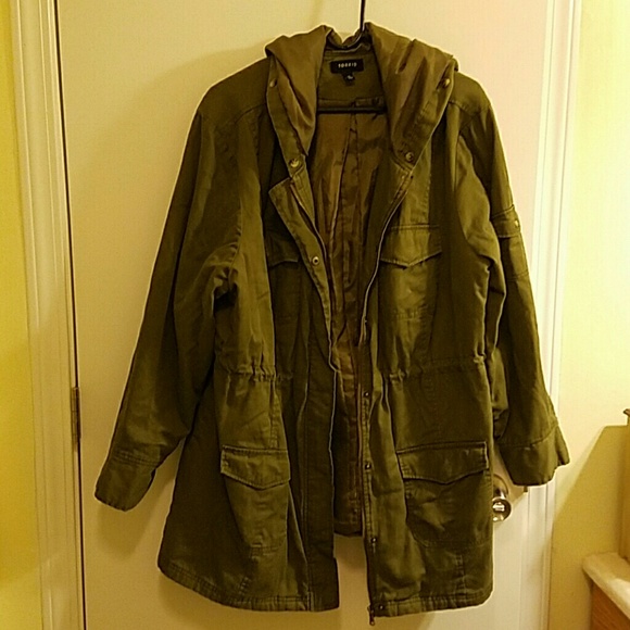 Torrid army green coat size 2
