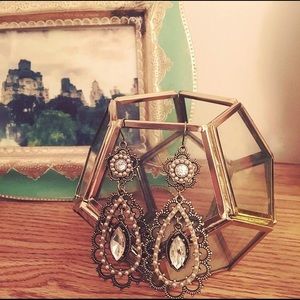 Pearl & Crystal Floral Earrings