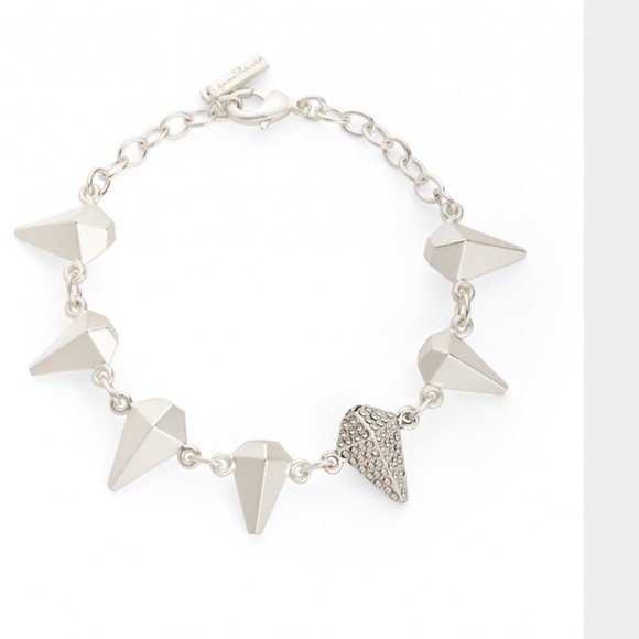 Jewelmint Silver Swan Spike Bracelet