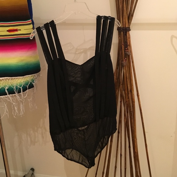 Sheer black onsie