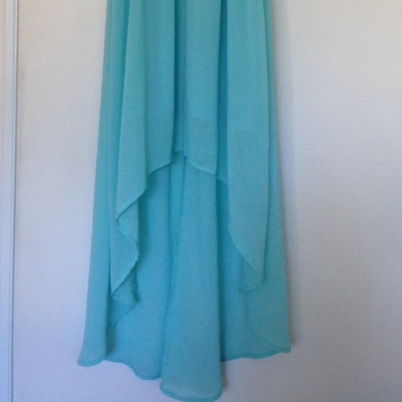 Blue high low dress