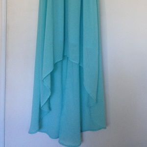 Blue high low dress