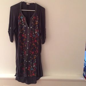 Embroidered Tee Dress