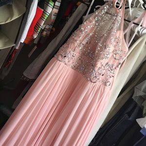 Halter top prom dress.