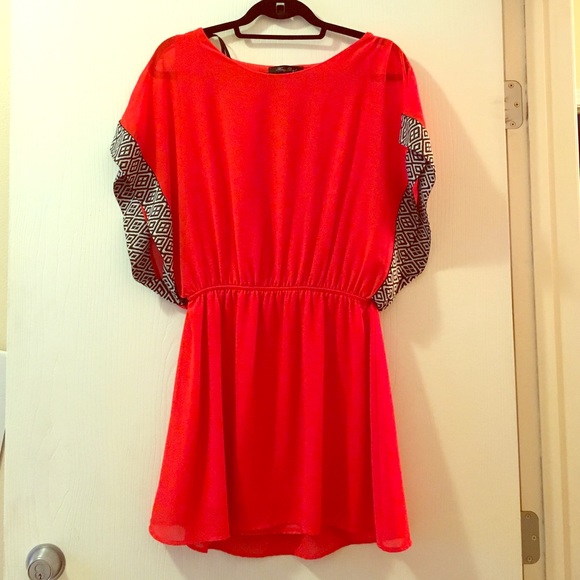 Red tunic dress