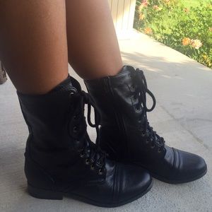 Black Combat boots