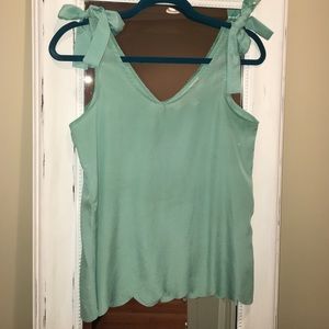 Mint Green Bow Accent Tank