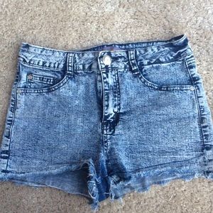 Navy Blue Acid Washed Shorts!!!