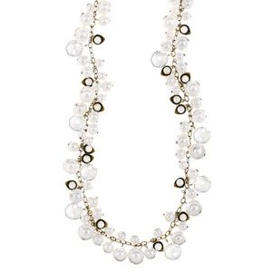 Pearl and Crystal Long Necklace