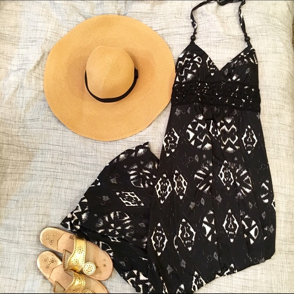 Black and white maxi dress