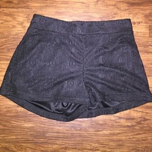 Lace black shorts