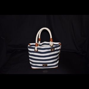 Michael Kors Marina Stripe Canvas Grab bag Tote