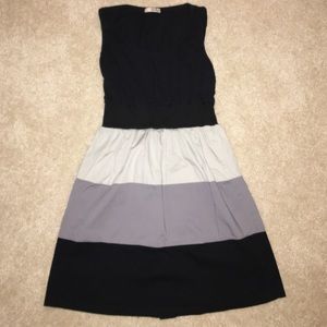 Be bop Nordstrom black and grey striped sundress