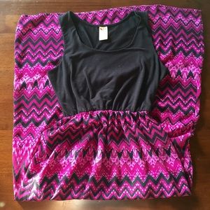 Maternity black and pink/purple long dress!