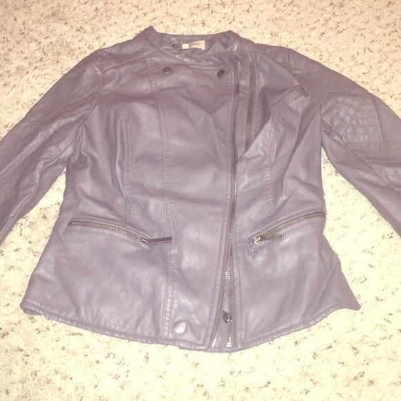 Gray Leather Jacket