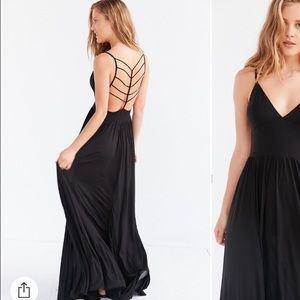 Urban long black dress