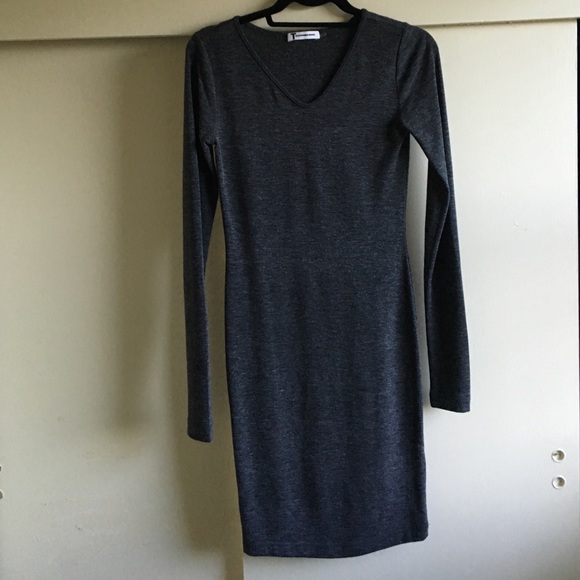 T by Alexander Wang V Neck Bodycon Dress