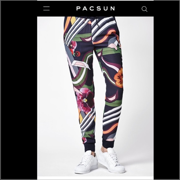 Adidas floral burst track pants workout gear
