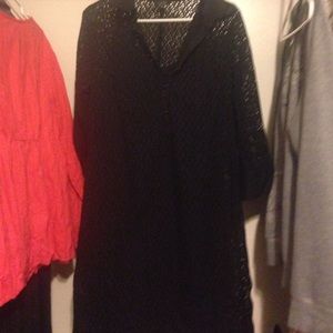Black eyelet dress Talbots