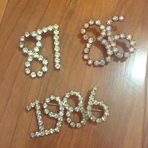 Vintage 80s Pins lot of 3