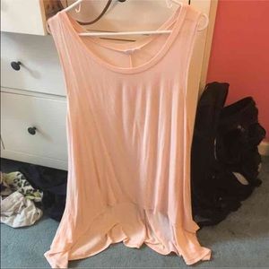 High-low tank in light pink