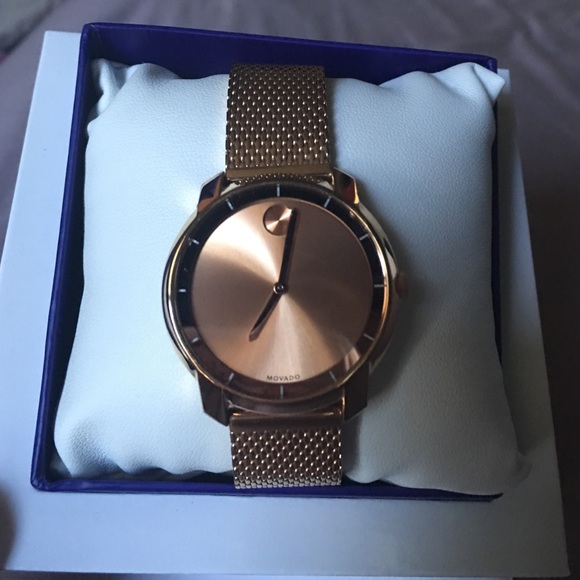 MOVADO ROSE GOLD BOLD WOMENS WATCH W/WARRANTY/BOX