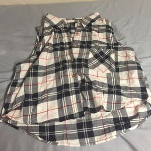 Flanel crop top