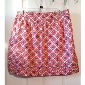 Orange Patterned Cotton Skirt
