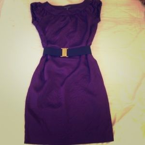 Banana Republic purple silk shift dress