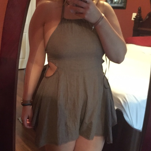 Brown halter romper