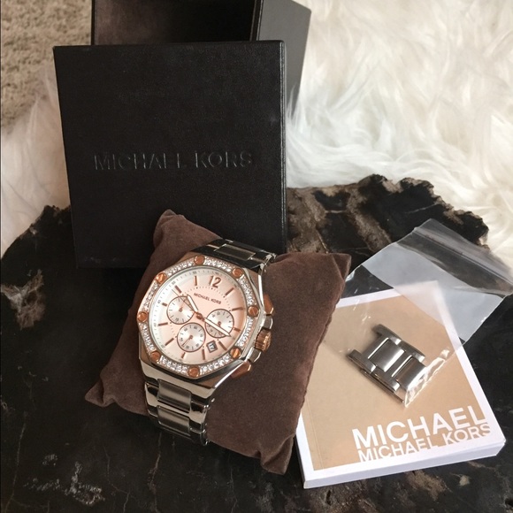 Michael Kors Accessories - Michael Kors Oversized Runway Two Toned Watch