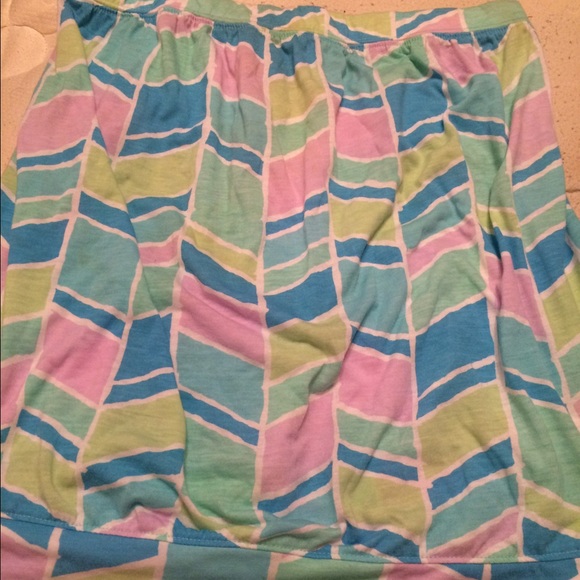 Kaleidoscope colored strapless top