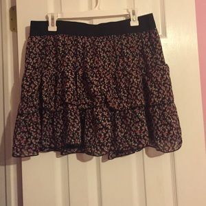 Ruffled floral skirt