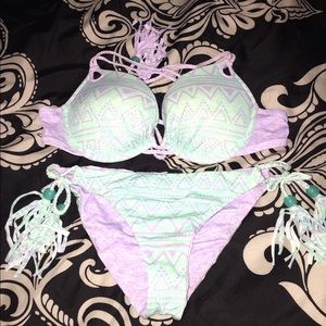 Victorias Secret PushUp Top and Reversible bottoms