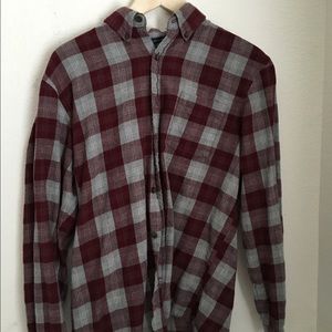 Burgundy/Gray Flannel