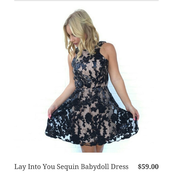 Black sequin dress